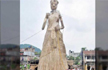 Claim for Guinness entry, a 100-ft bamboo Durga idol